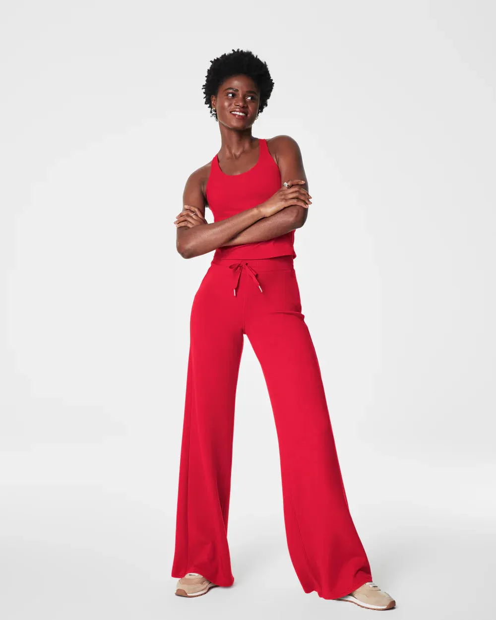 Air Essentials Wide Leg Pants Red