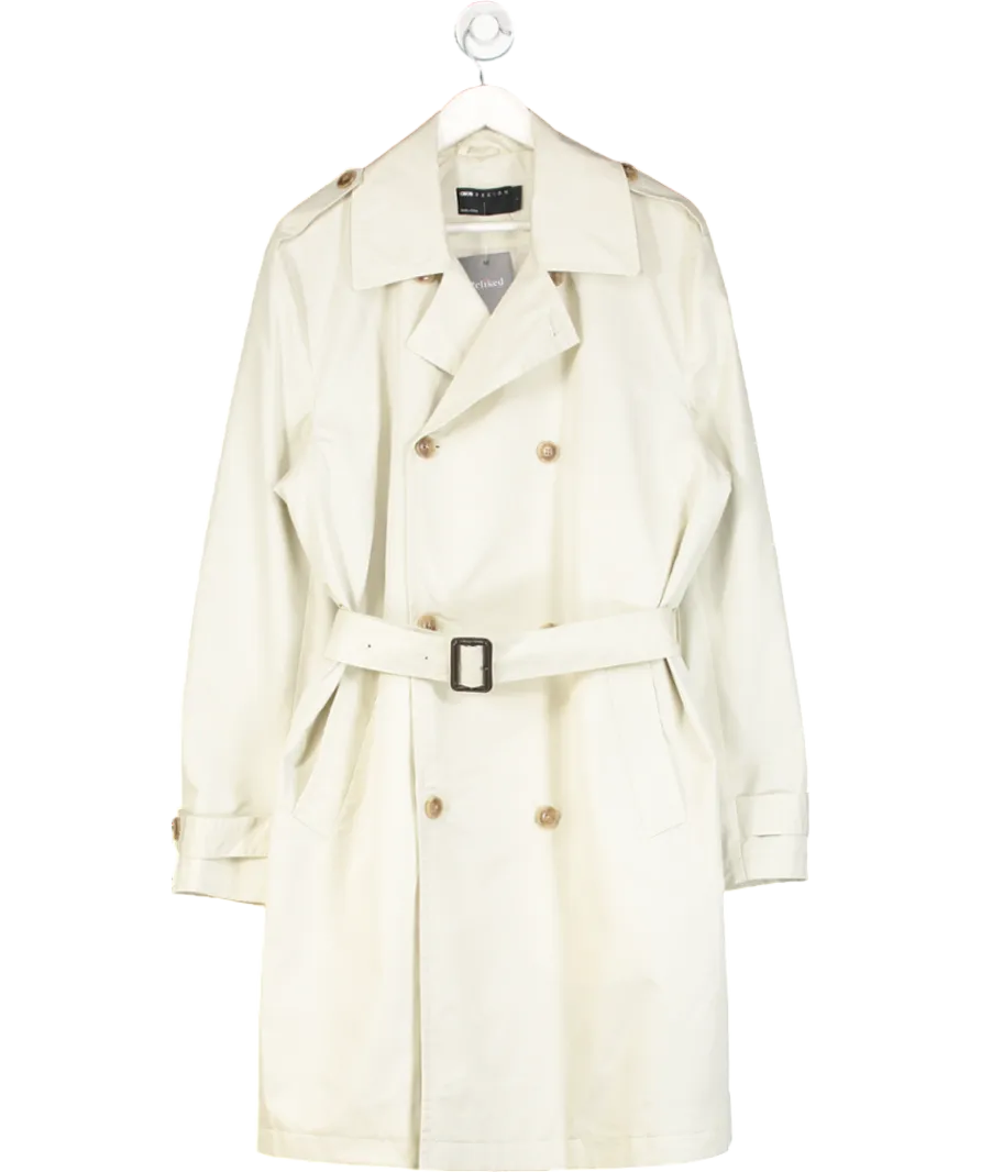 ASOS Beige Belted  Double Breasted Trench Coat UK L