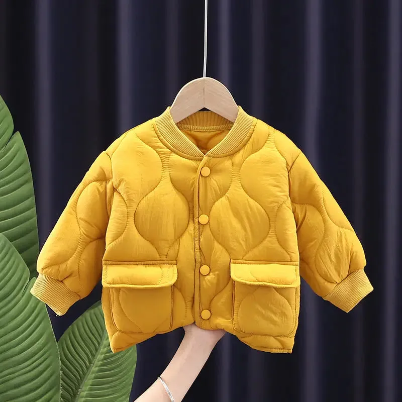 Children Winter Jacket for Boys Girls Warm Top Coat Kids Thicken Velvet Jackets Baby Coats Soft Casual Outerwear