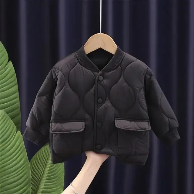 Children Winter Jacket for Boys Girls Warm Top Coat Kids Thicken Velvet Jackets Baby Coats Soft Casual Outerwear
