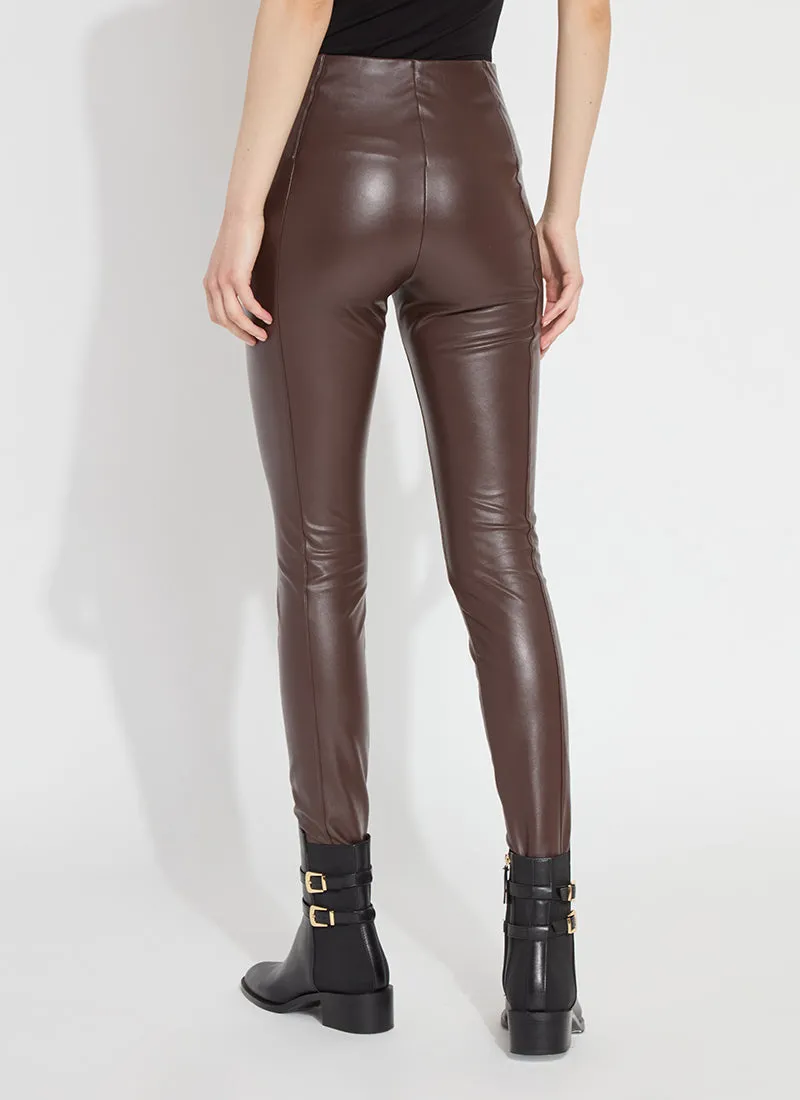 Faux Leather Leggings - Dark Mocha