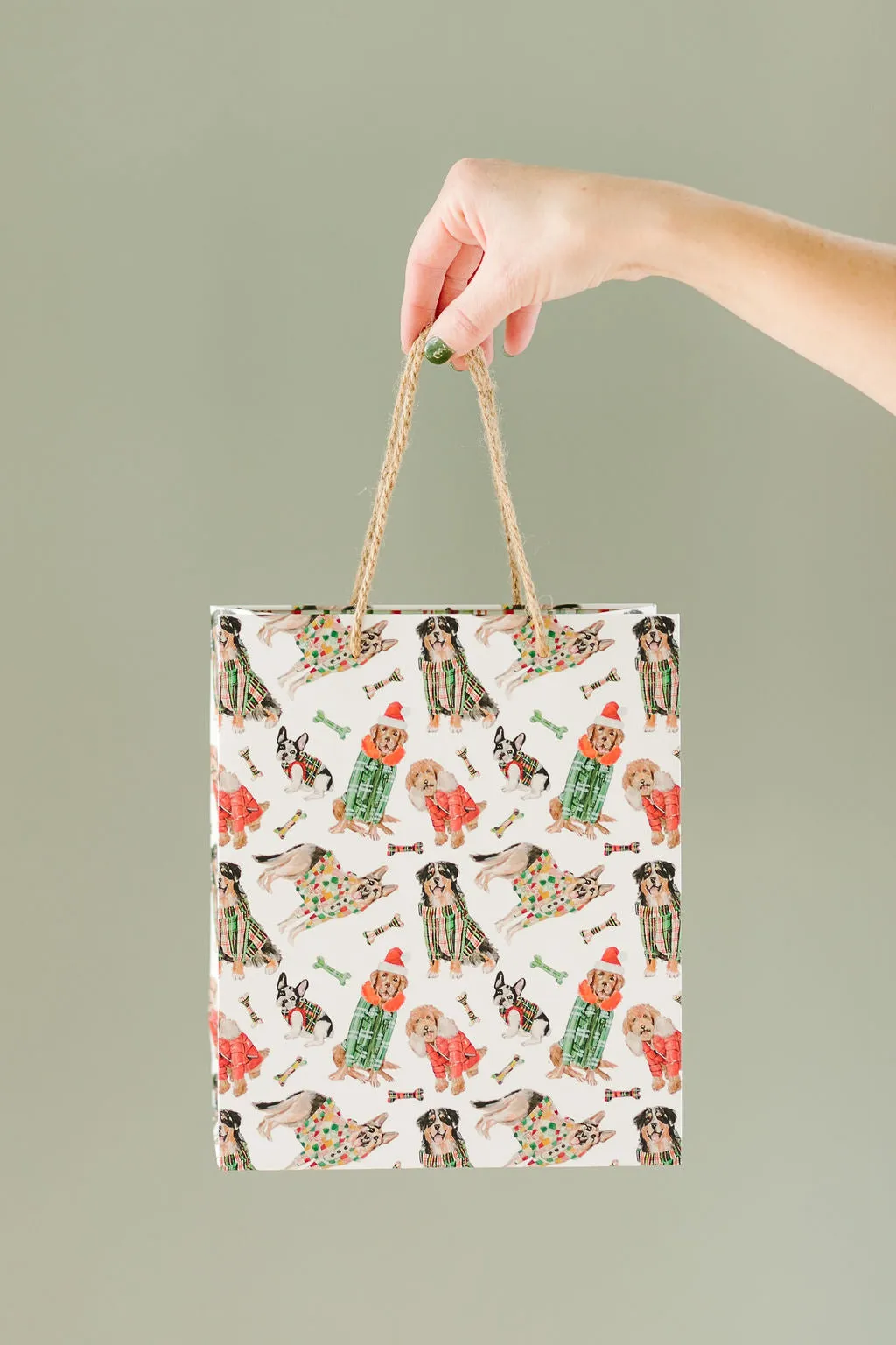 Holiday Plaid Dog Gift Bag
