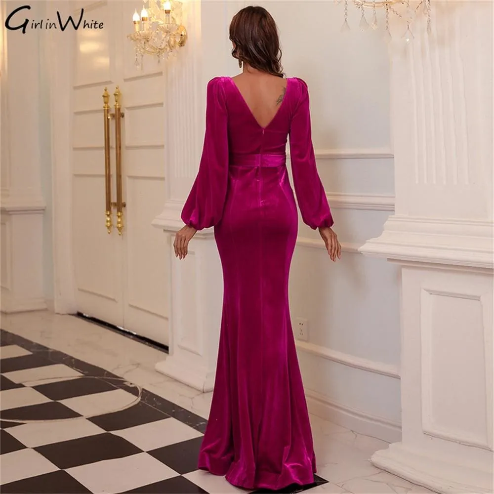 Long Elegant Mermaid Evening Party Dresses