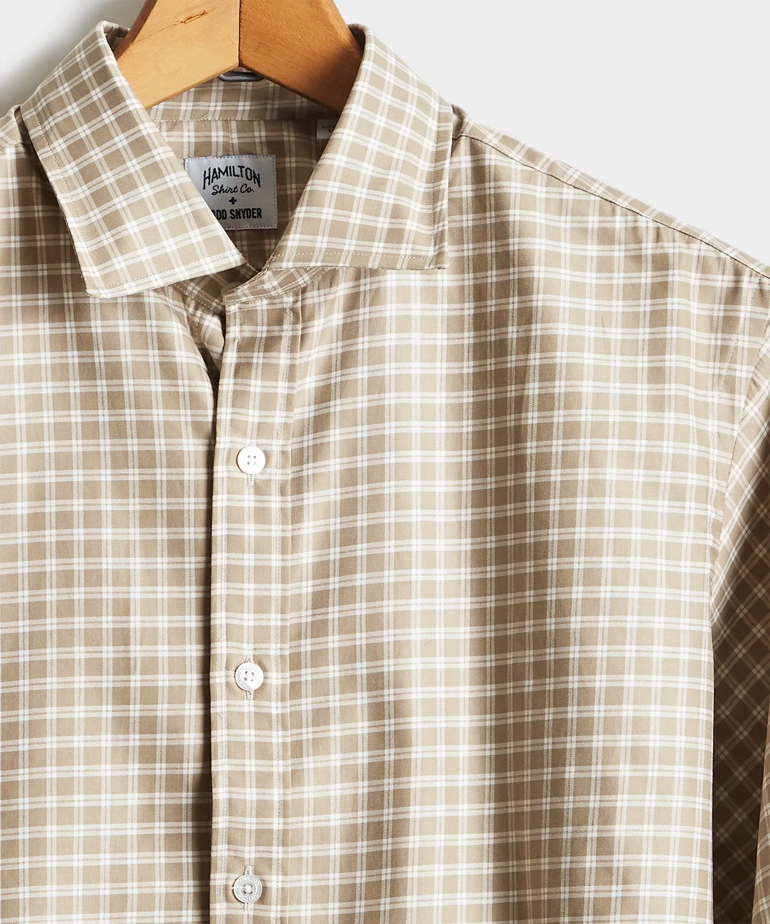 Made in the USA Hamilton   Todd Snyder Wallace Plaid Shirt in Tan