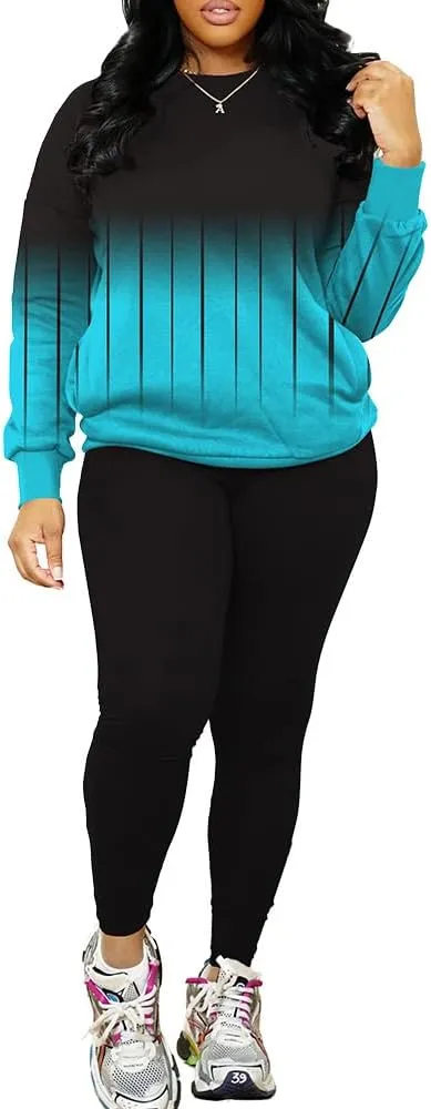 Nimsruc 2 Piece Outfits For Women Sweatsuits Sets Casual Long Sleeve Pullover Jogger Sweat Pants Set With Pocket