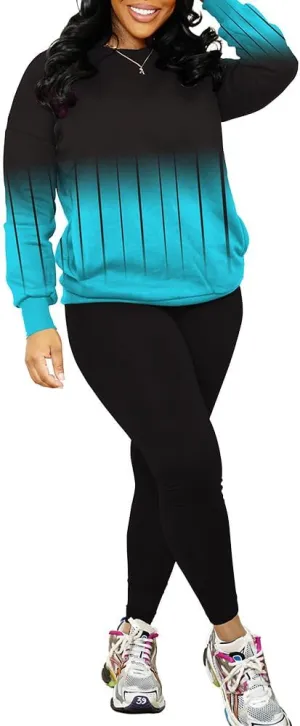 Nimsruc 2 Piece Outfits For Women Sweatsuits Sets Casual Long Sleeve Pullover Jogger Sweat Pants Set With Pocket
