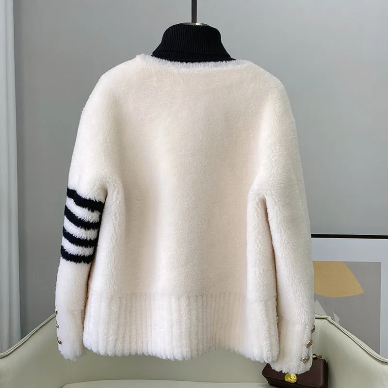 Real Wool Women's Fur Coat