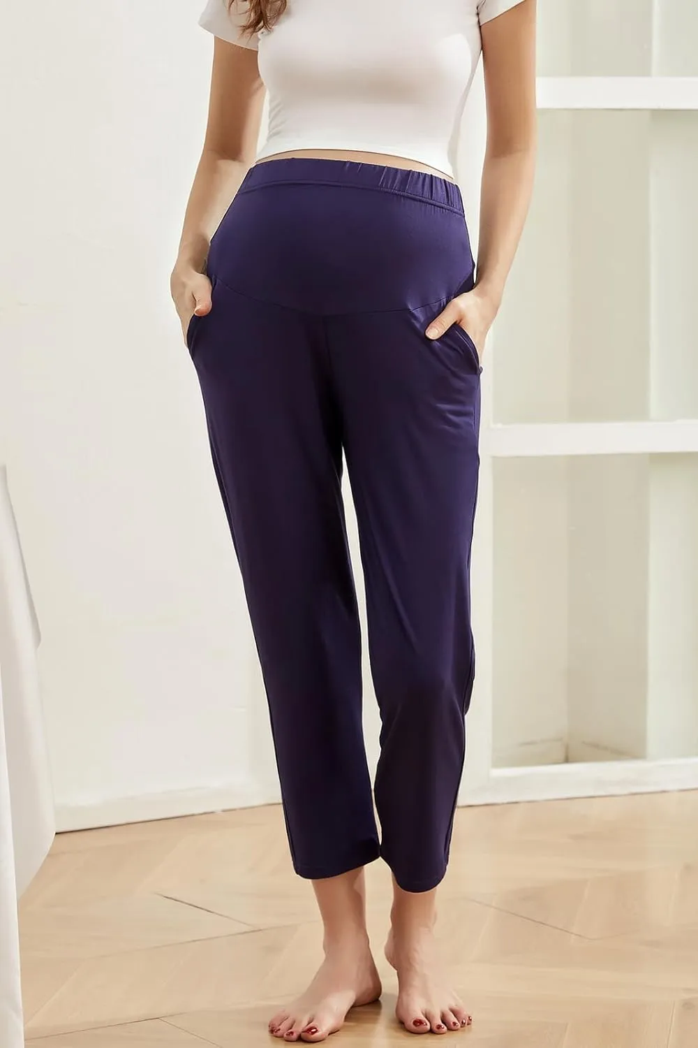 Super Soft and Comfortable Maternity Pants - High-Waisted Supportive Lounge Trousers
