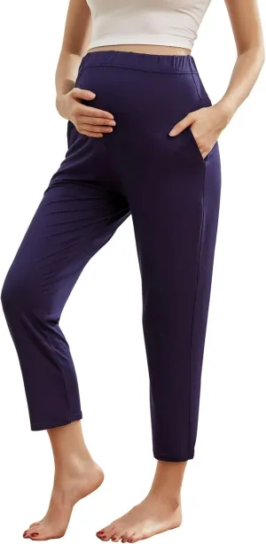 Super Soft and Comfortable Maternity Pants - High-Waisted Supportive Lounge Trousers