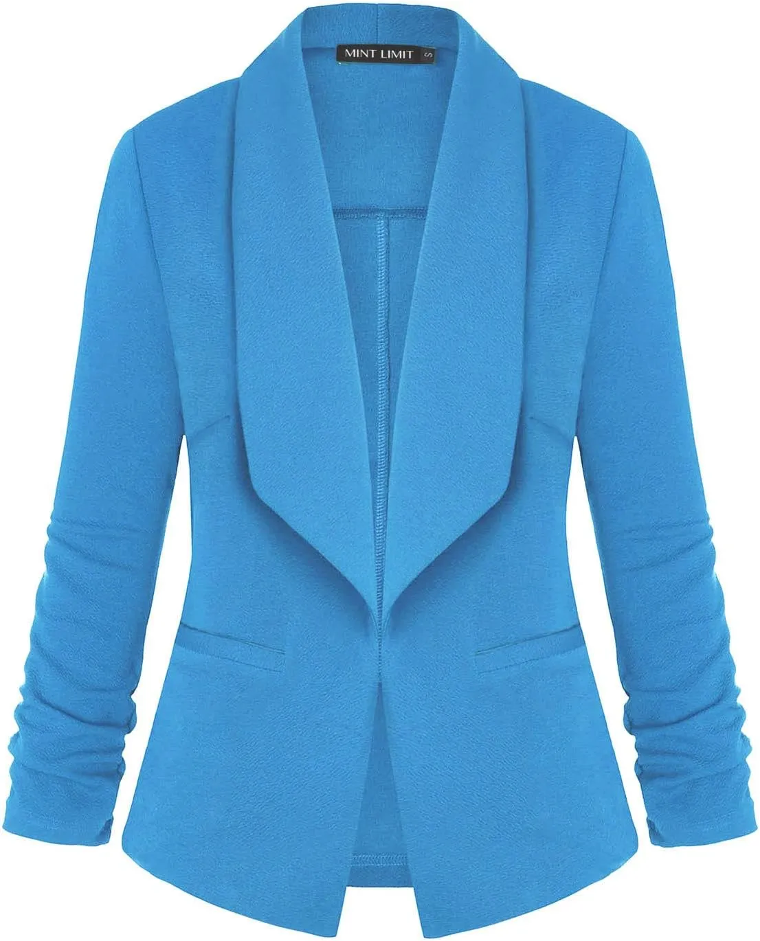 Unifizz Women's 3/4 Sleeve Blazer Lightweight Casual Cardigan Jacket Work Office Blazers with Pockets