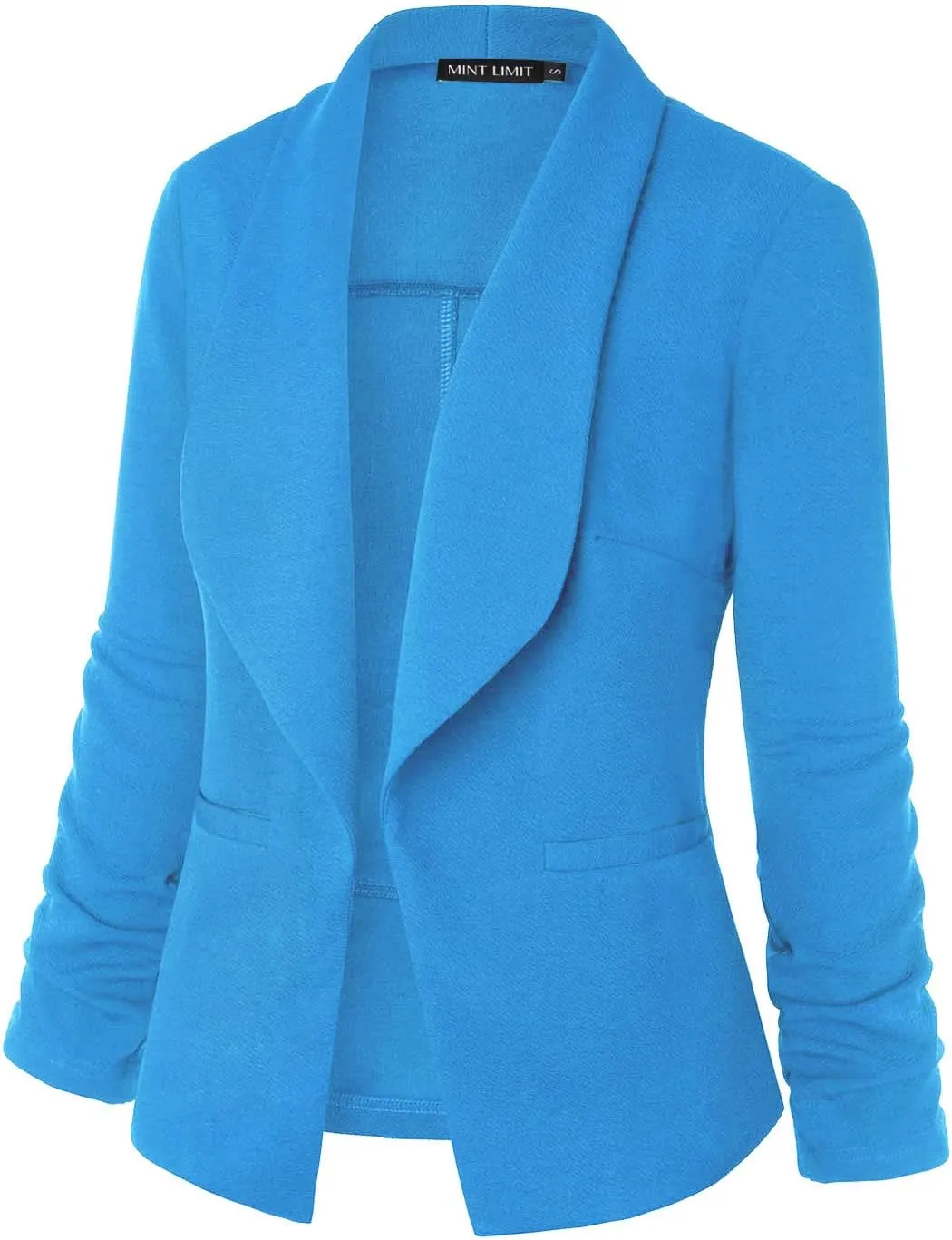 Unifizz Women's 3/4 Sleeve Blazer Lightweight Casual Cardigan Jacket Work Office Blazers with Pockets