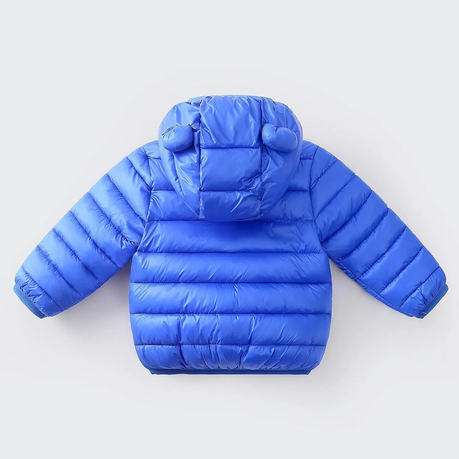 Winter Down Coats for Kids Baby Boys Girls Light Puffer Padded Jacket Bear Hoods Packable Infant Windproof Outerwear