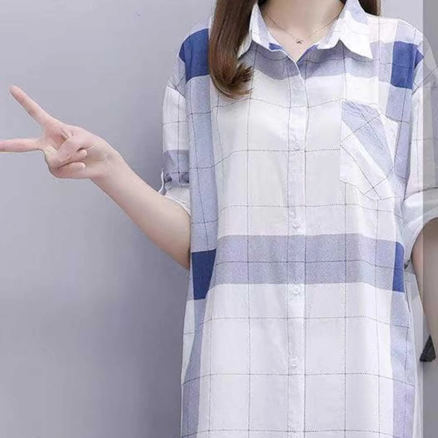 Womens Oversized Button Down Plaid Shacket Shirt Roll Up Long Sleeve Casual Boyfriend Tunic Blouse Top 2024 Fall